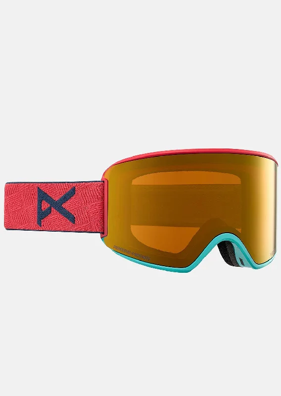 Goggles for snowboard tricks-Anon Women's Wm3 Goggles + Bonus Lens + MFI Face Mask