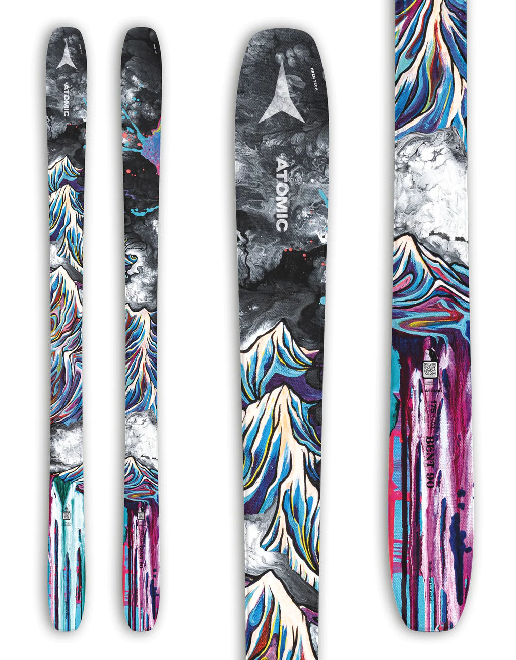 Skis for advanced men-Atomic Bent 90 Skis 2025