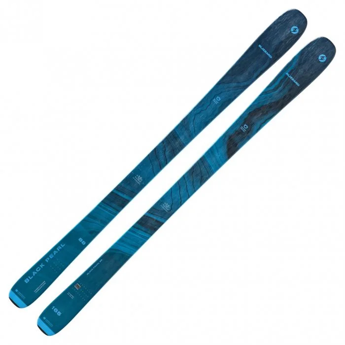 Durable skis for seniors-Blizzard Black Pearl 88 Skis 2024