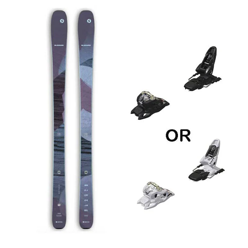 Top skis for speed trails-Blizzard Black Pearl 88 with Marker Squire 11 Bindings