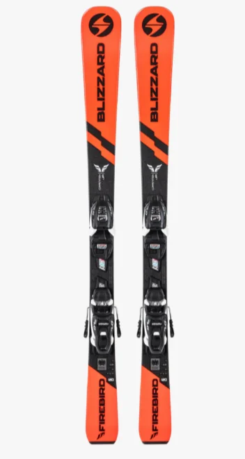 Durable skis for kids-Blizzard Firebird Comp Jr. Skis (Bindings Included)