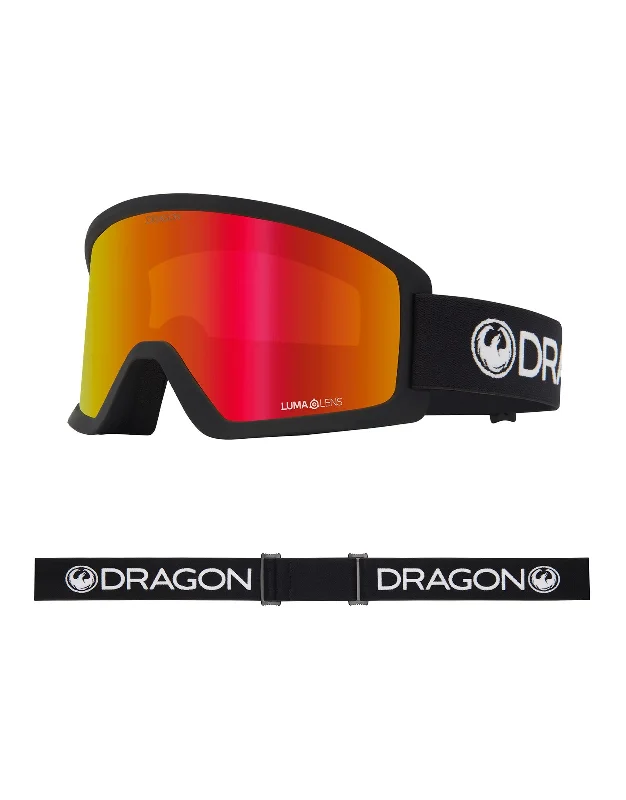 Goggles with glitch patterns-Dragon DX3 L Low Bridge Fit Ski Goggles