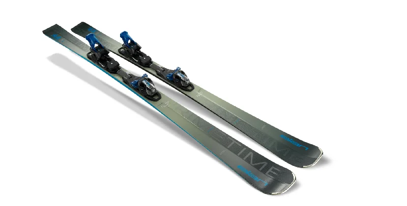 Top skis for powder descents-Elan Primetime 44+ Skis 2024 (Bindings Included)