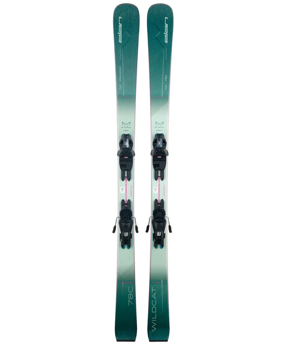 Lightweight skis for teens-Elan Wildcat 78C Ski + PS EL 9.0 GW Binding 2025