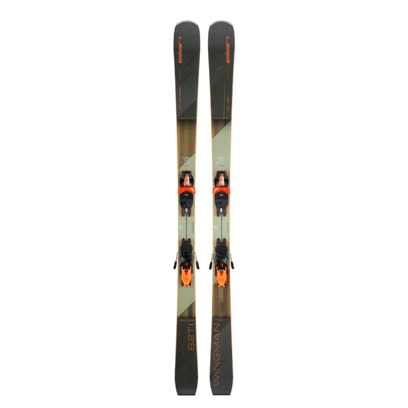 Top skis for long trails-Elan Wingman 82 Ti Ski + PS ELX 11.0 GW Binding 2025