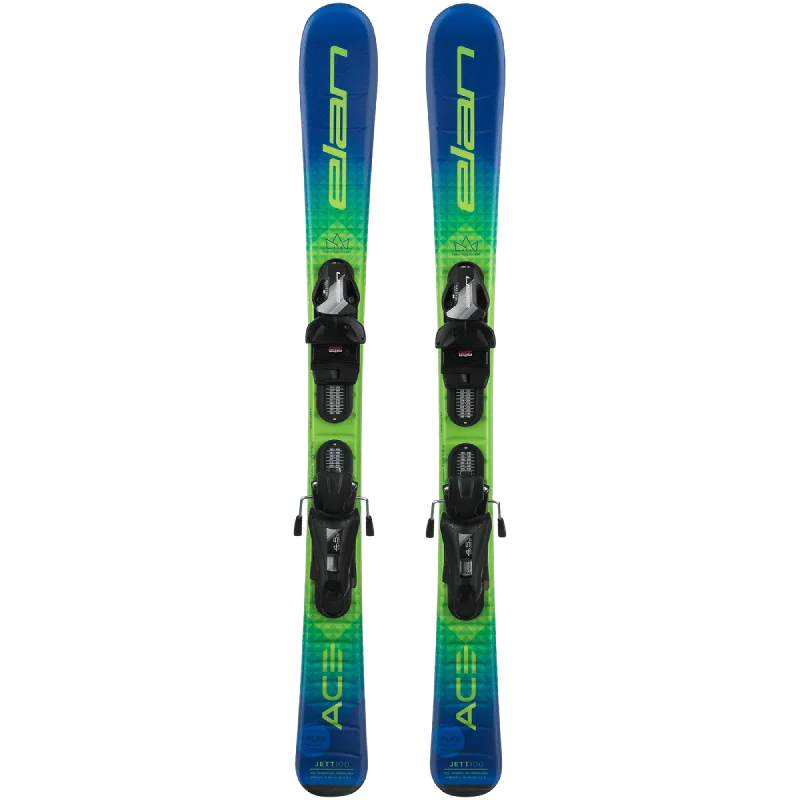 Skis for freestyle seniors-Elan 2024 JETT Junior Ski + EL 4.5 DB929222 Binding