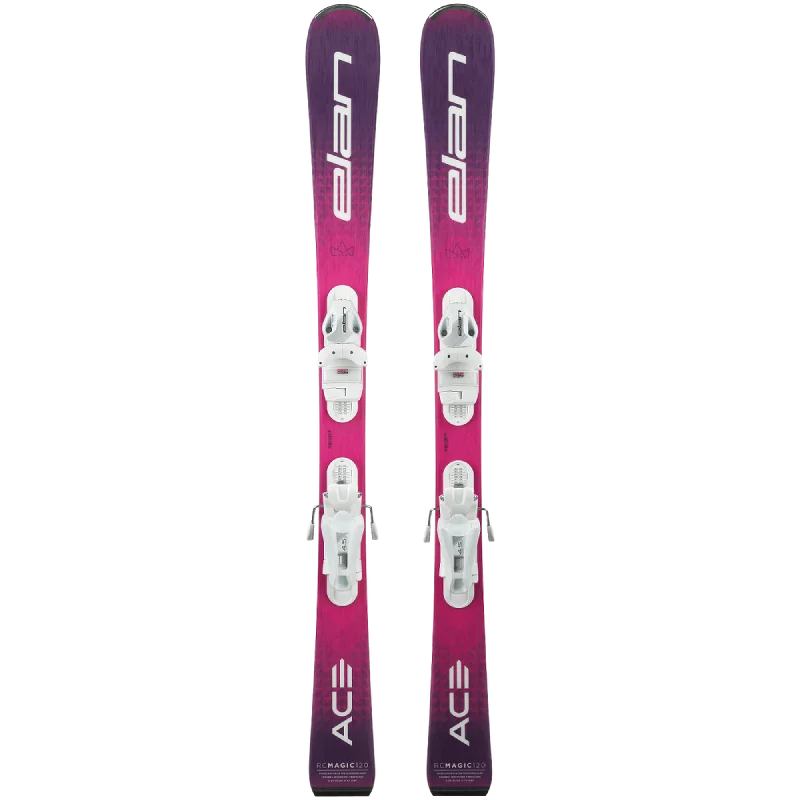 Top skis for speed slopes-Elan 2024 RC MAGIC Junior Ski + EL 7.5 DB828022 Binding