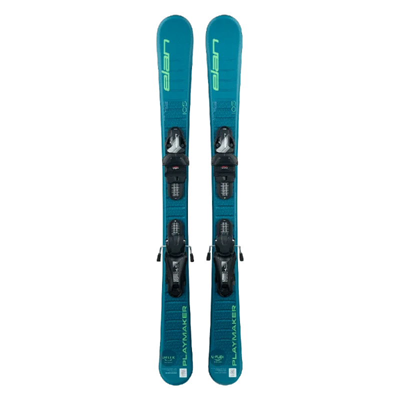 Durable skis for kids-Elan PLAYMAKER U-FLEX JRS Ski + EL 4.5 DB929222 Binding 2025