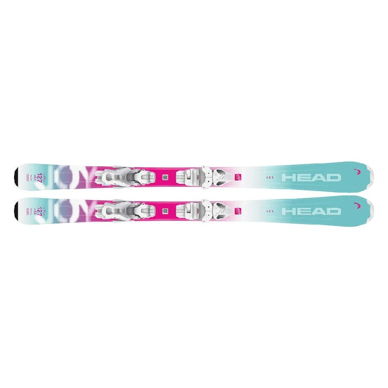 Affordable skis for seniors-Head Joy Easy + JRS 4.5 GW CA