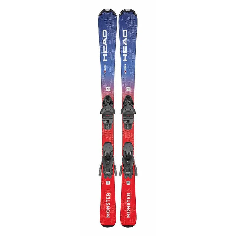 Skis with stable edges-Head Monster Easy JRS + JRS 4.5 GW CA