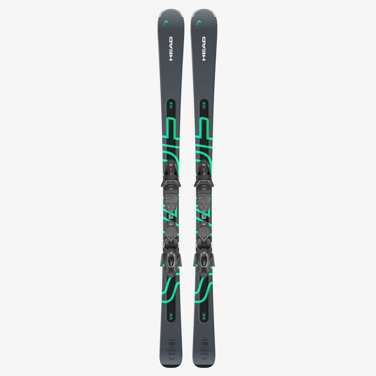 High-performance skis for teens-Head Shape V4 AMT Skis 2025 (Bindings Included)