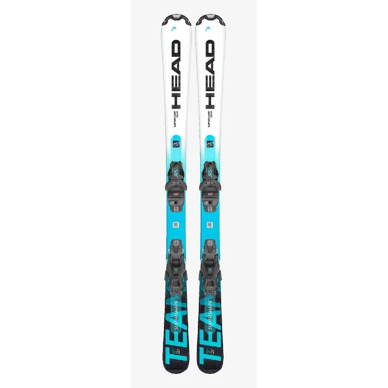 Skis for beginner women-Head 2024 Supershape Team Easy Ski + JRS 4.5 Binding