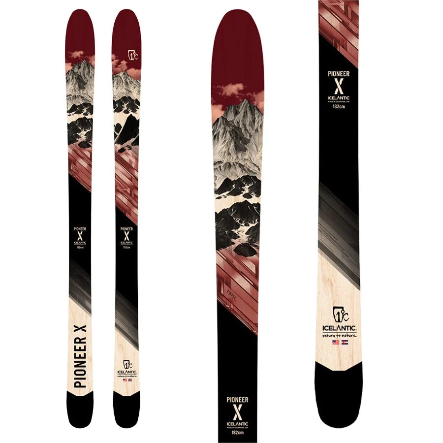 Skis with sleek bindings-Icelantic Pioneer X 96 Skis 2024