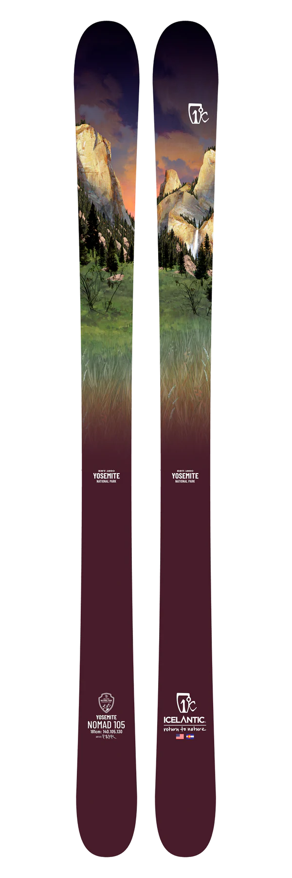 Skis for slushy trails-Icelantic Yosemite Nomad Skis 2025