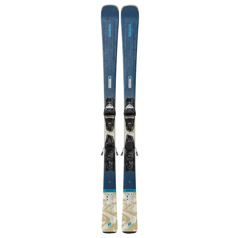 High-performance skis for women-K2 Disruption 76 C + ER3 10 Skis - Women's 2025