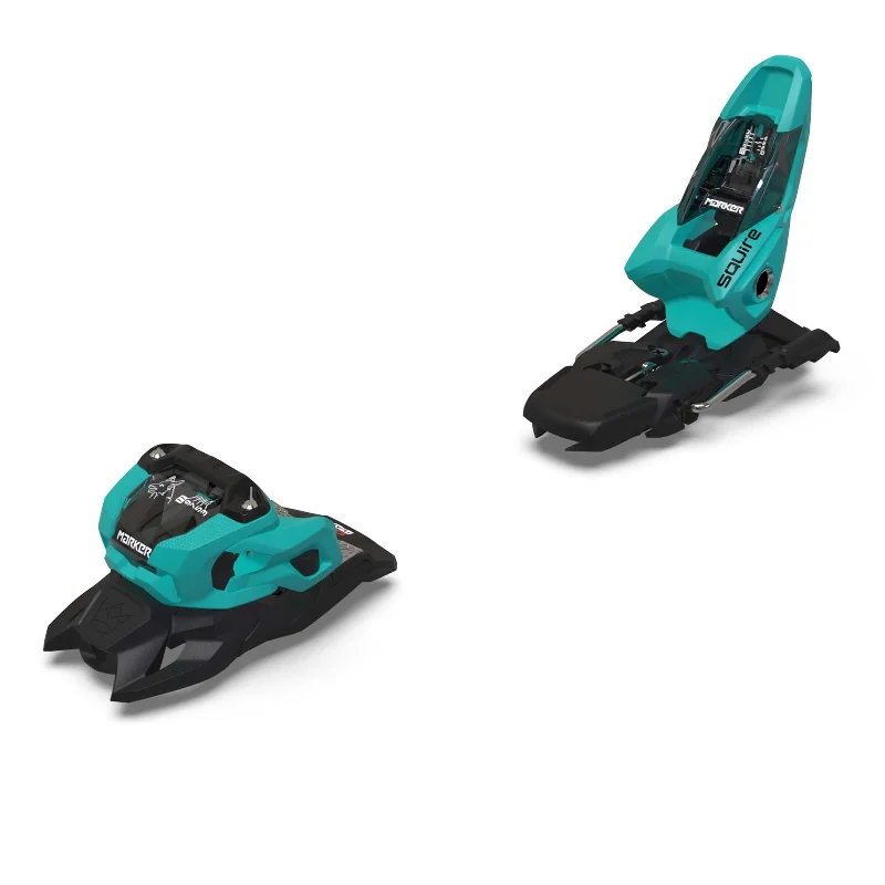 Ski Bindings for Fast Slopes-Marker Squire 11 Ski Bindings - Black/Teal 2025