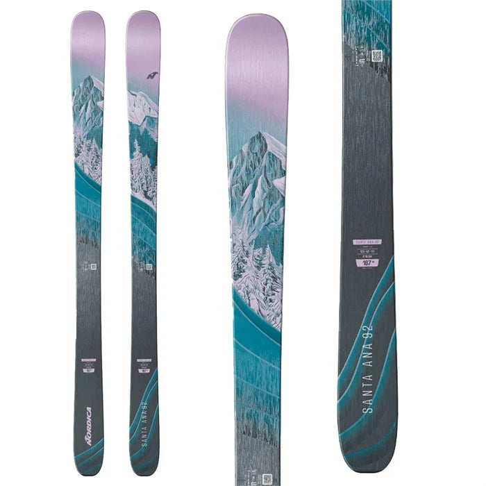 Lightweight skis for women-Nordica Santa Ana 92 Skis 2025