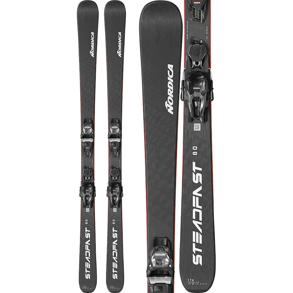 Affordable skis for kids-Nordica Steadfast 80 CA FDT + Compact 10 GW Binding 2025