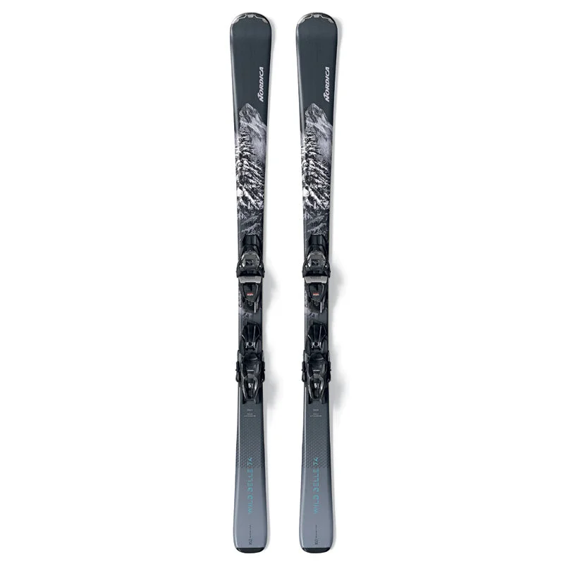 Skis for slushy trails-Nordica Wild Belle 74 + TP2 10 Skis - Women's