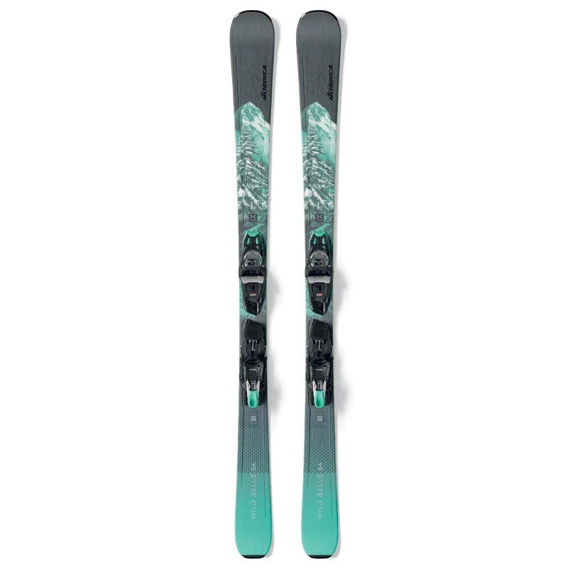 Durable skis for women-Nordica Wild Belle 84 DC + TP2 11 Skis - Women's 2024