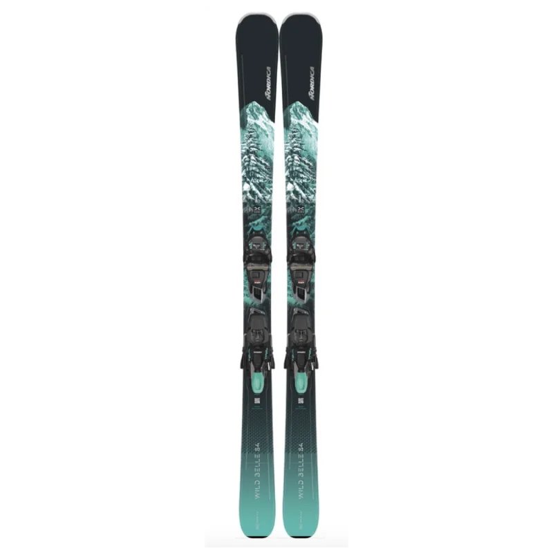 Skis with sleek cores-Nordica Wild Belle 84 Women's Skis CA FDT + Light 11 GW Binding 2025