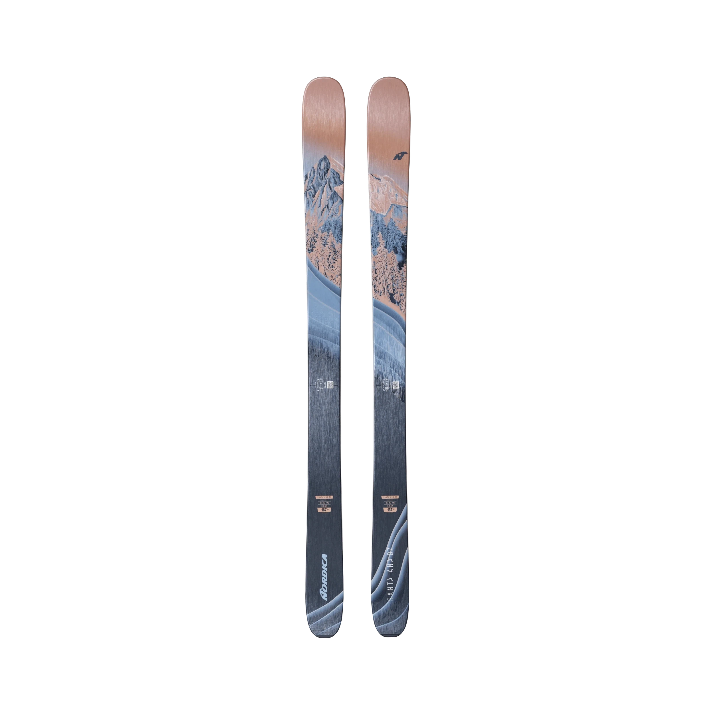 Skis with grippy bases-Nordica Santa Ana 97 Ski 2025