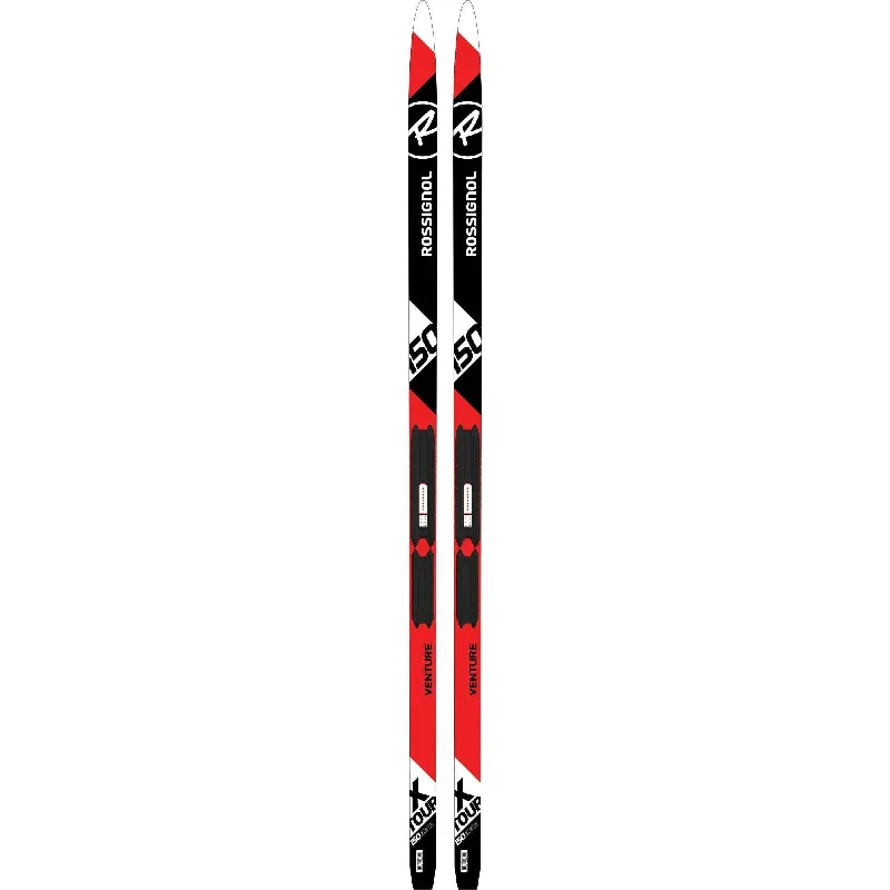 Ski Bindings with Tough Build-Rossignol 2023 Junior X-Tour Venture Waxless Ski + Junior Tour Step-In Binding