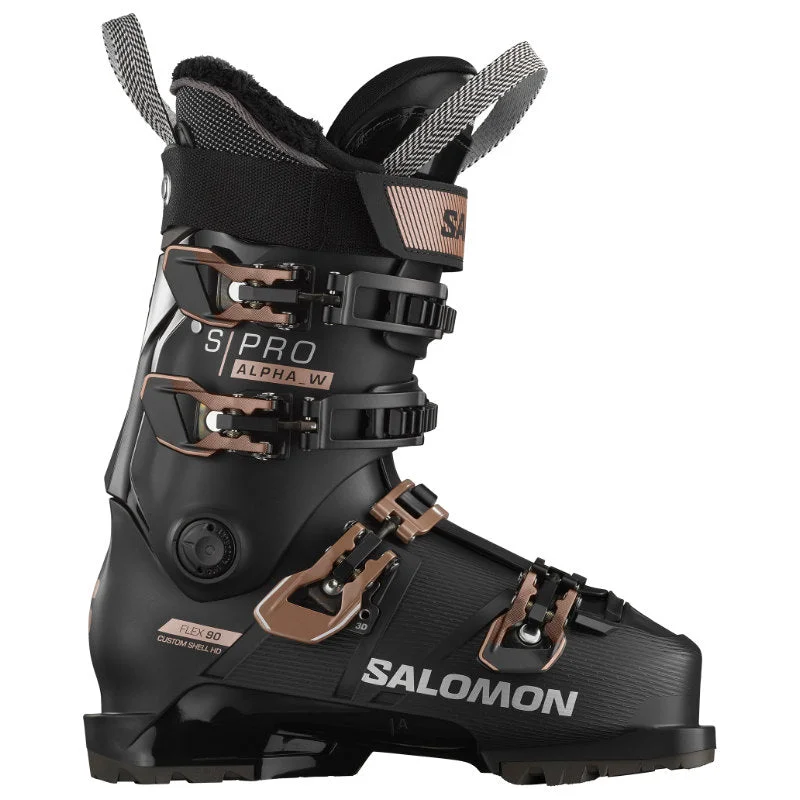 Skis for big mountain skiing-Salomon S/PRO Alpha 90 W Ski Boots - Women's 2024