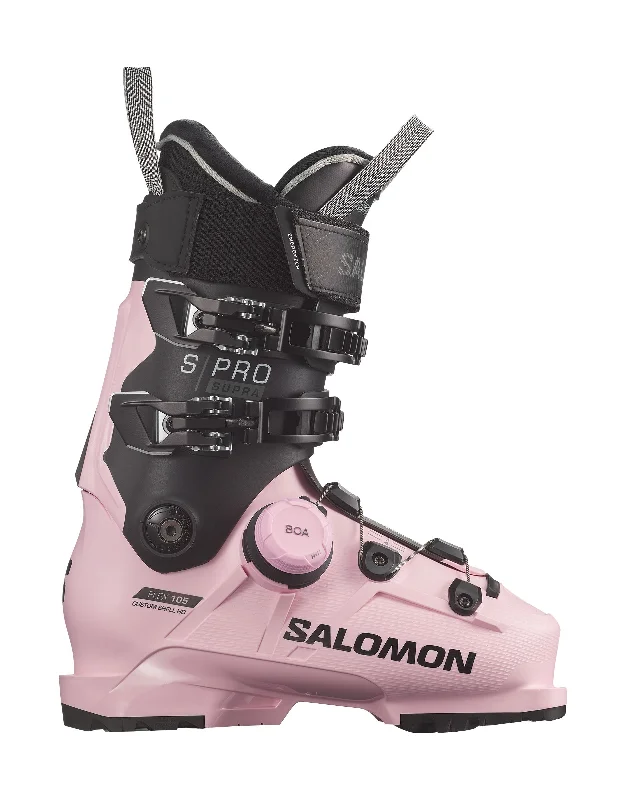 Ski boots for freestyle skiing-Salomon S/Pro Supra BOA 105W Womens Ski Boots