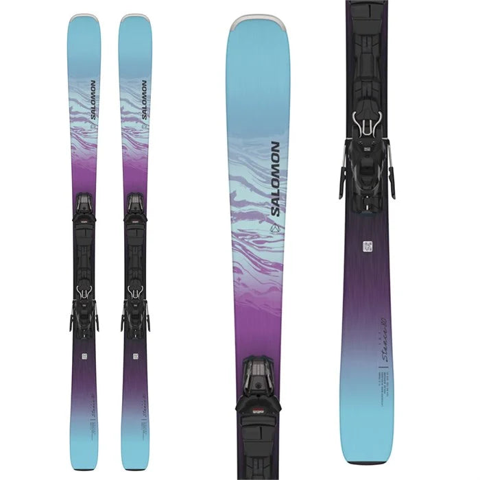 Lightweight skis for seniors-Salomon Stance 80 Womens Skis 2025