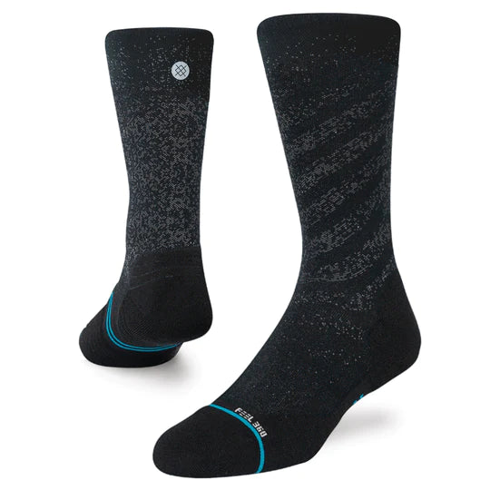 Ski socks for ski enthusiasts-STANCE RUN LIGHT CREW SOCKS