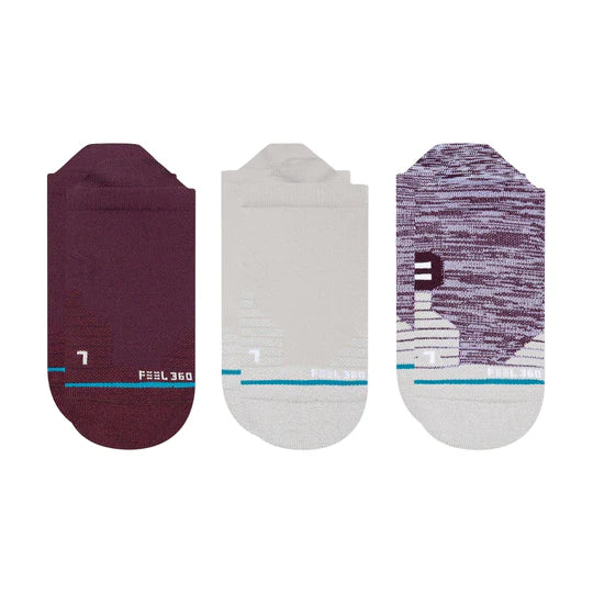 Ski socks for ski pros-STANCE WOMENS BLOCKS TAB SOCKS 3 PACK