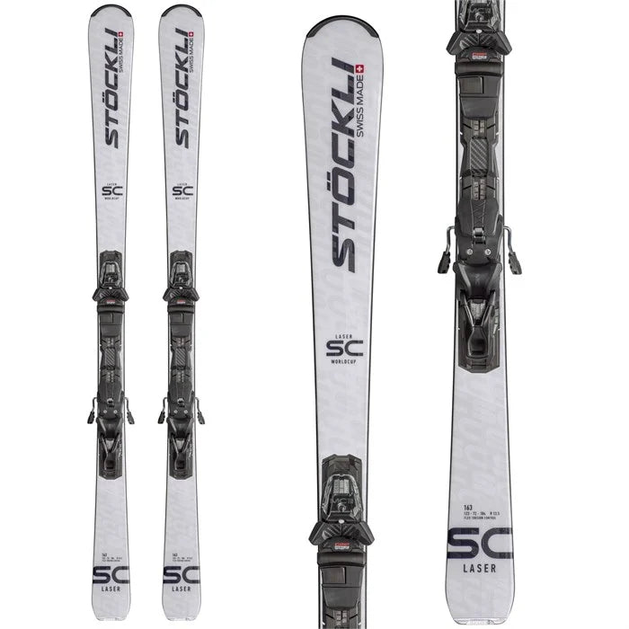 Top skis for backcountry-Stockli Laser SC Skis w/ MC11 Binding 2025