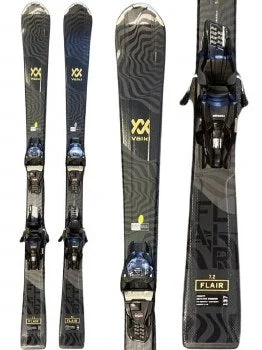 Durable skis for pros-Volkl Flair 7.2 Skis 2024 (Bindings Included)