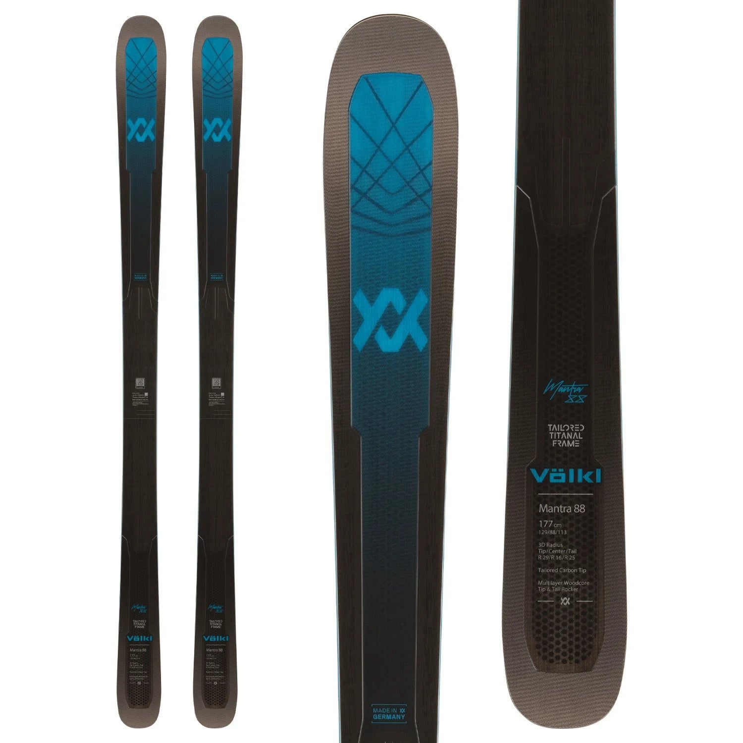 Skis for backcountry pros-Völkl Mantra 88 Skis 2025