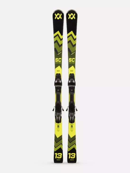 Skis for intermediate experts-Volkl Racetiger SC Black Skis 2025 (Bindings Included)