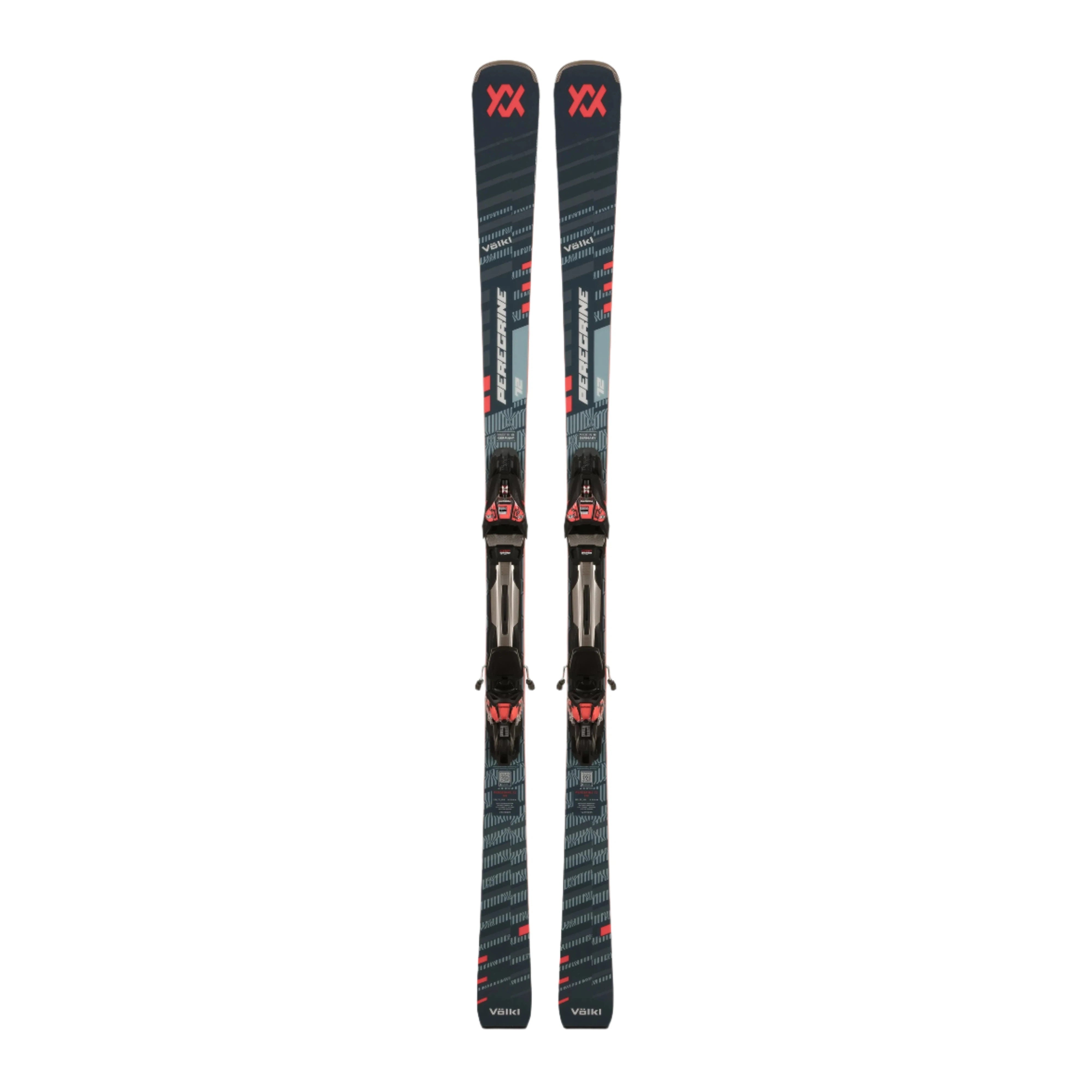 High-quality skis for men-Volkl Peregrine 72 Ski + Binding 2025