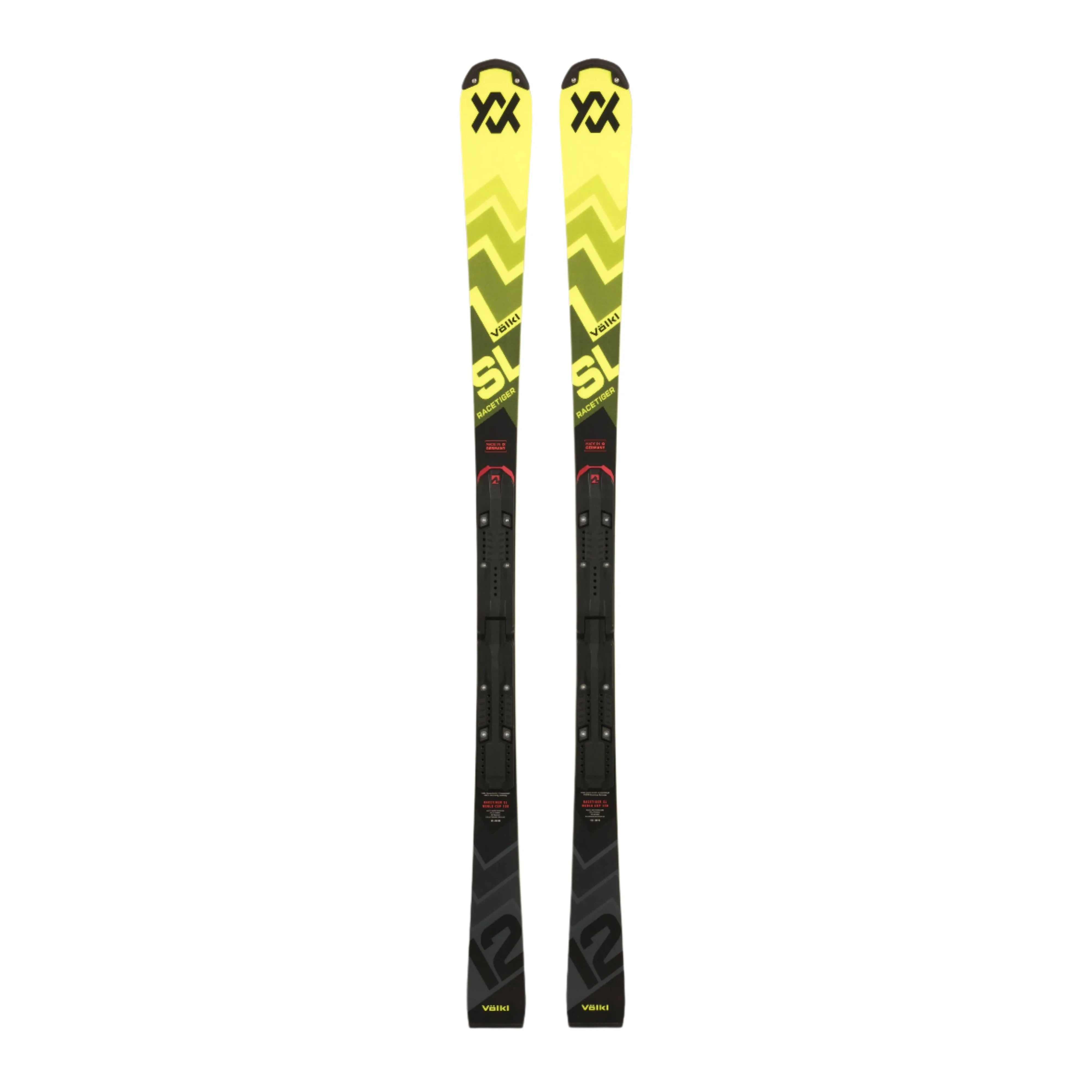 Skis with colorful designs-Volkl Racetiger SL R Junior with Plate Ski 2025