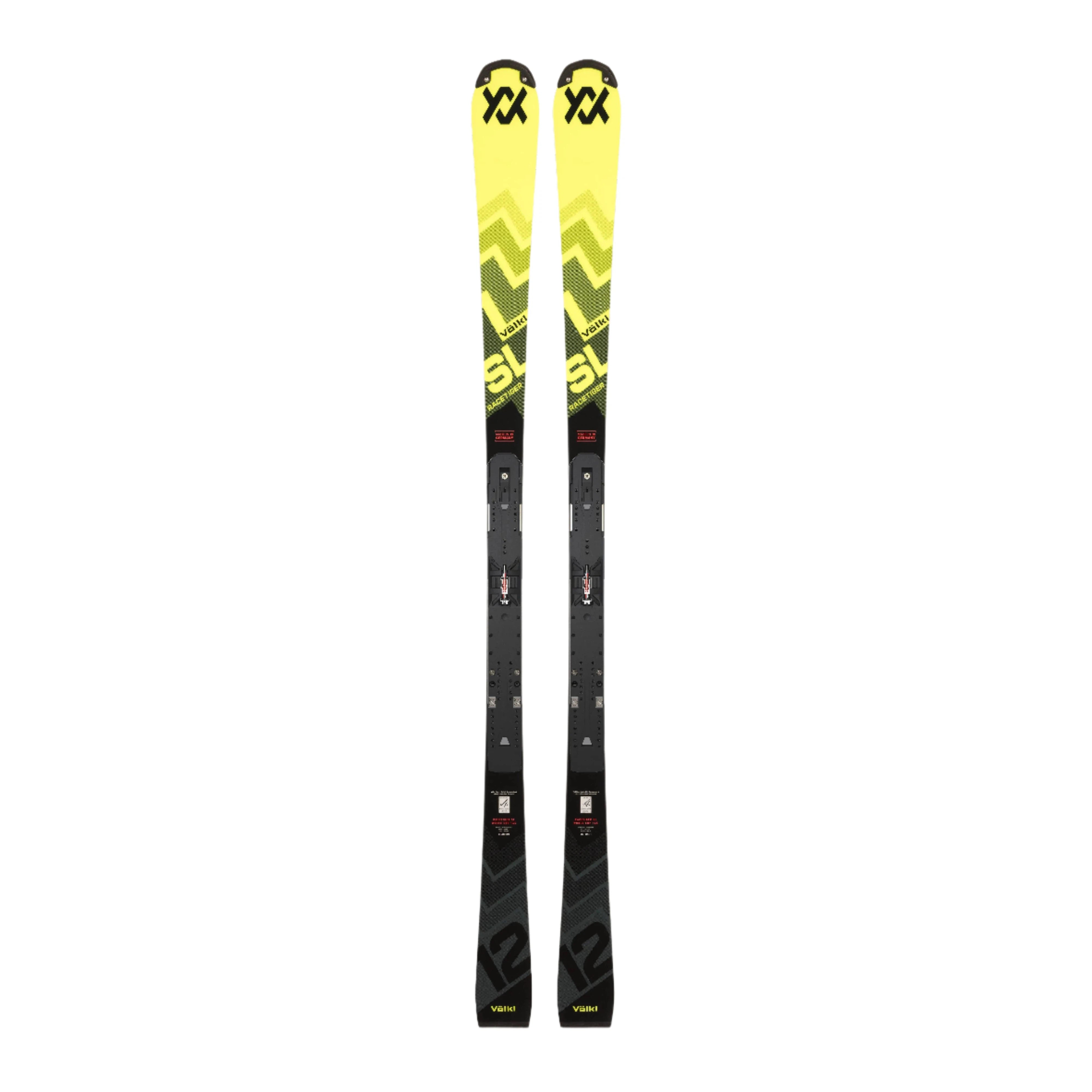 Skis for powder days-Volkl Racetiger SL R with Plate Ski 2025